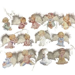 Bradford Exchange:Small Blessings Porcelain Angel Ornament "1999-2000"Collection